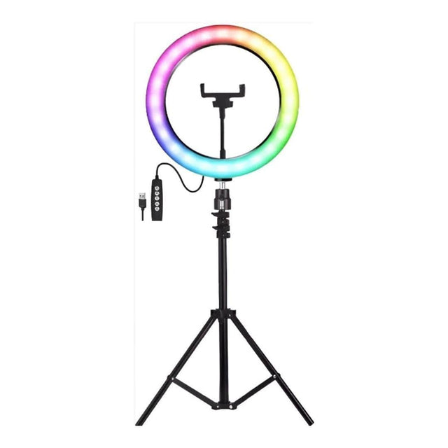 Nesty 10-inch Multipurpose USB Powered RGB LED Selfie Ring NTNRL44