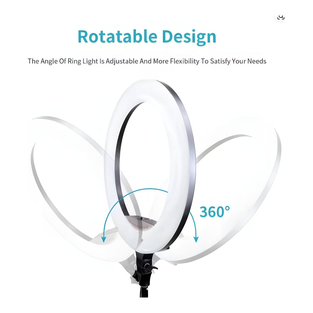 Nesty 18-inch Multipurpose Electric Powered RGB LED Selfie Ring NTNRL88