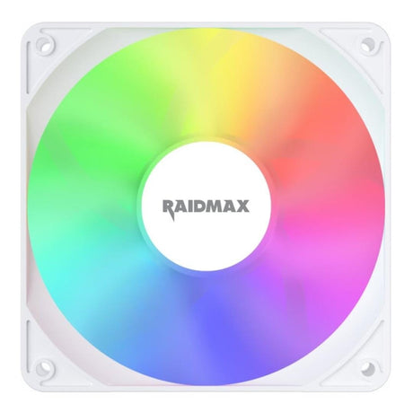 Raidmax NVX120FWDC4 120mm 3pin ARGB Fan 4-pack - White