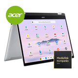 Acer Chromebook Plus Spin 514 CPE594-2N 14-inch WUXGA AI 2-in-1 Laptop - Kompanio Ultra 910 256GB UFS 12GB RAM ChromeOS Silver