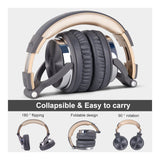 Oneodio Pro 10 Professional Wired Over Ear DJ and Studio Monitoring Headphones - Grey Gold