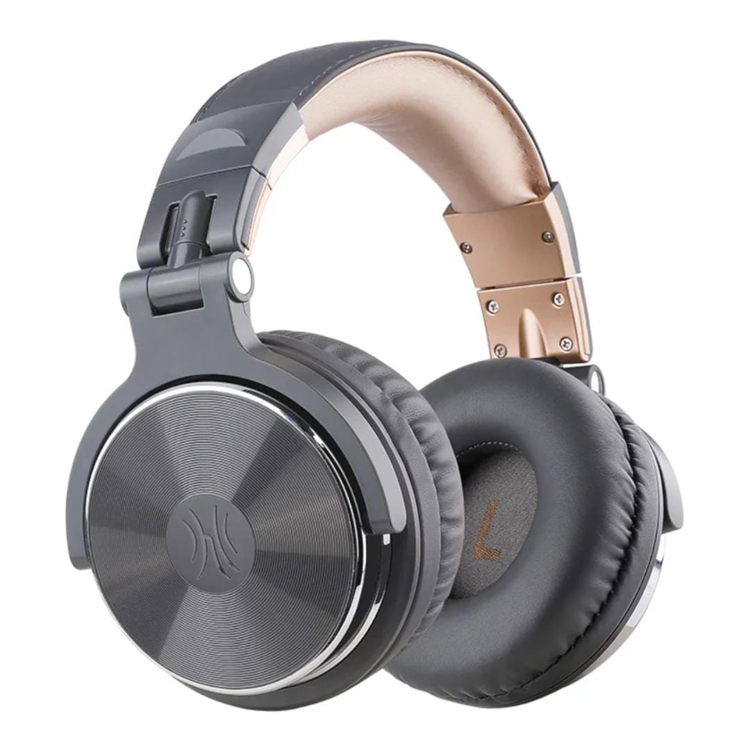 Oneodio Pro 10 Professional Wired Over Ear DJ and Studio Monitoring Headphones - Grey Gold