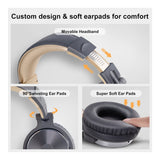 Oneodio Pro 10 Professional Wired Over Ear DJ and Studio Monitoring Headphones - Grey Gold
