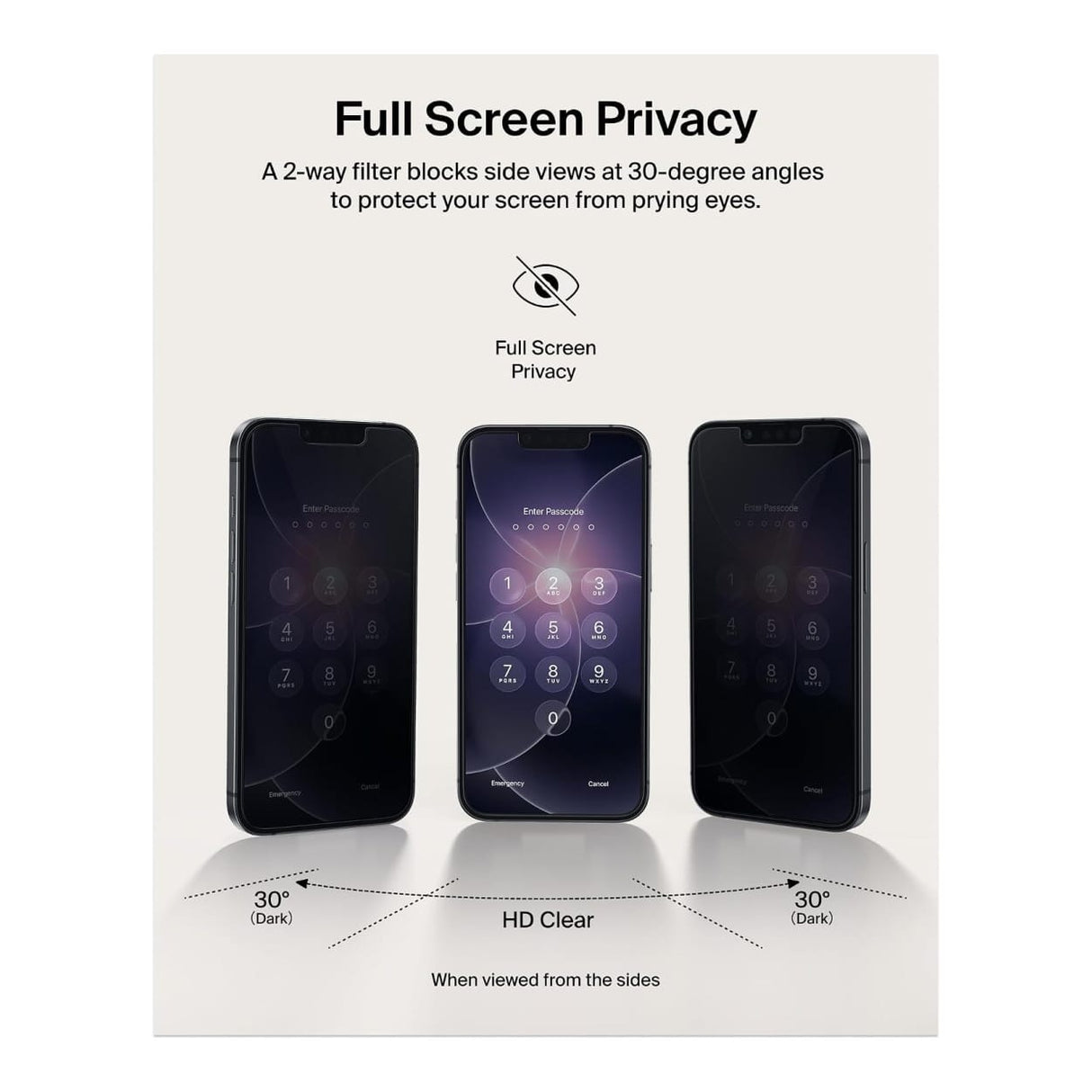 Belkin Titan SmartShield Privacy Glass Screen Protector for iPhone 17e OVA289HQ