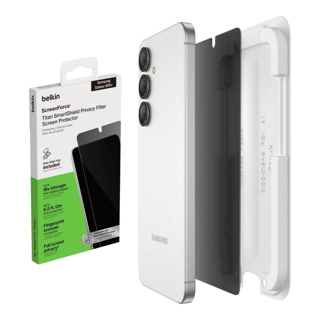 Belkin ScreenForce Titan SmartShield Privacy Screen Protector for Samsung Galaxy S26+ OVB076HQ