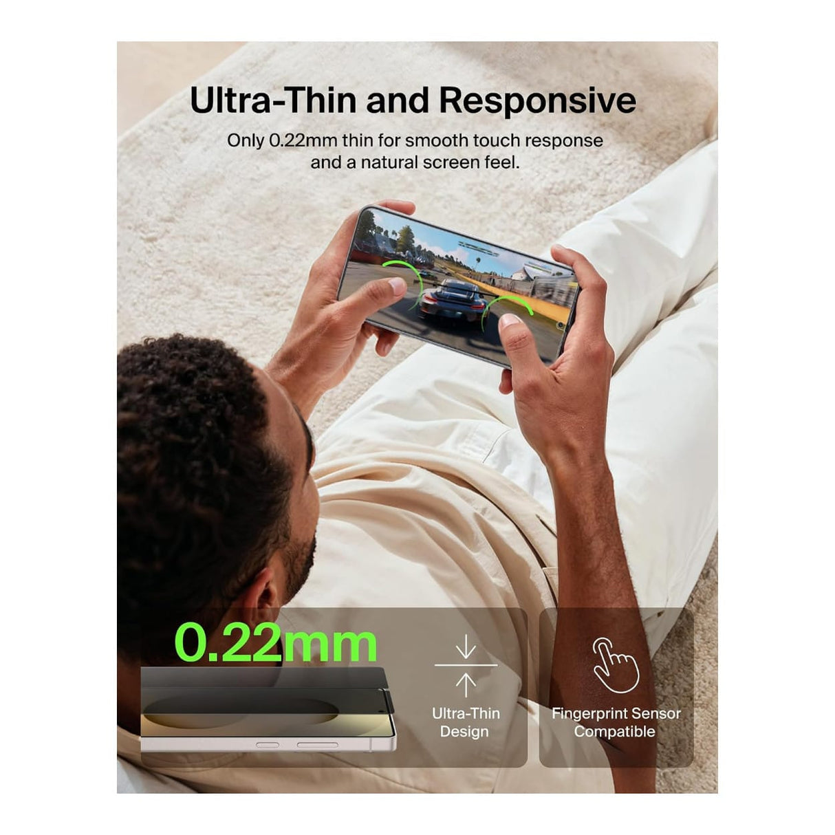 Belkin ScreenForce Titan SmartShield Privacy Screen Protector for Samsung Galaxy S26 Ultra OVB077HQ