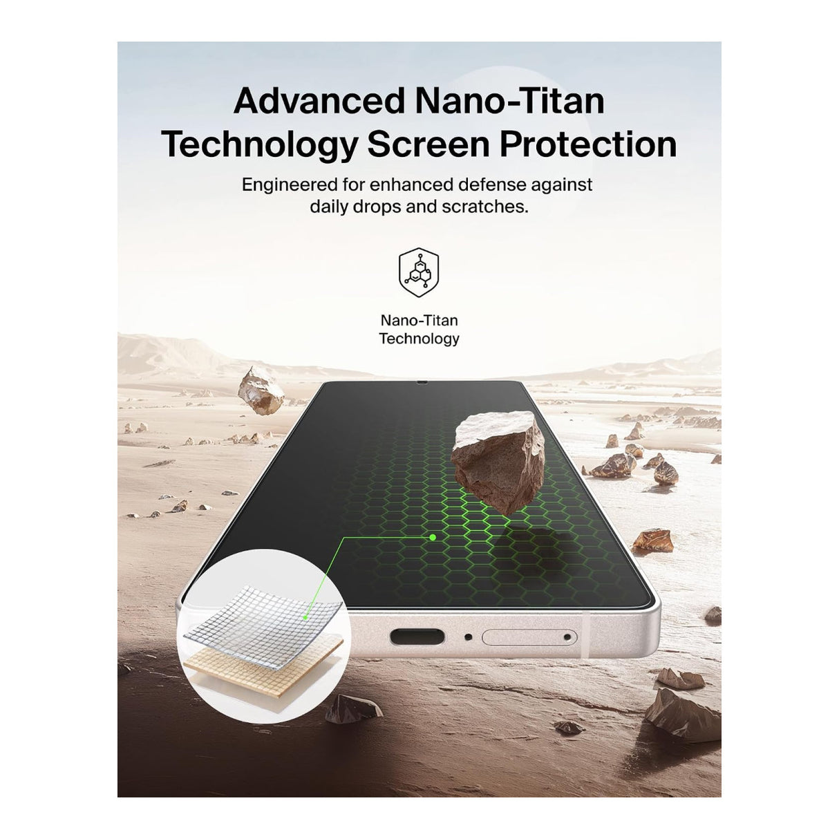 Belkin ScreenForce Titan SmartShield Privacy Screen Protector for Samsung Galaxy S26 Ultra OVB077HQ