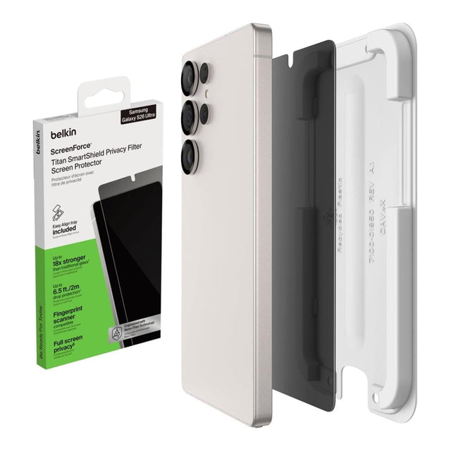 Belkin ScreenForce Titan SmartShield Privacy Screen Protector for Samsung Galaxy S26 Ultra OVB077HQ