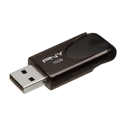 PNY 16GB USB 2.0 Type-A Flash Drive Black P-FD16GATT4-GE