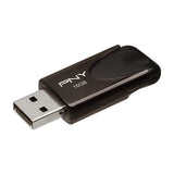 PNY 16GB USB 2.0 Type-A Flash Drive Black P-FD16GATT4-GE