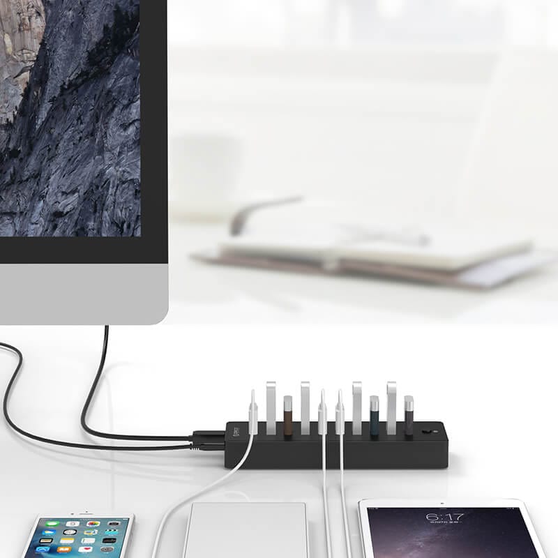 Orico 10-Port USB3.0 30W Hub Black P10-U3-V1-EU-BK-BP