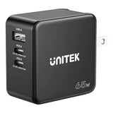 Unitek P1117B 65W 4-in-1 GaN Travel Wall Charger