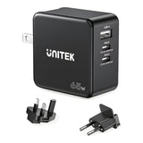 Unitek P1117B 65W 4-in-1 GaN Travel Wall Charger