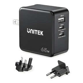 Unitek P1117B 65W 4-in-1 GaN Travel Wall Charger