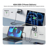 Unitek Zeno 45W 2-port GaN Wall Charger P1129ABK