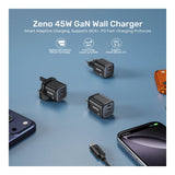 Unitek Zeno 45W 2-port GaN Wall Charger P1129ABK