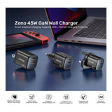 Unitek Zeno 45W 2-port GaN Wall Charger P1129ABK