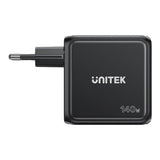 Unitek Rexo 100W 4-port GaN Charger with Smart Display P1131ABK-EU