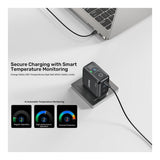 Unitek Rexo 100W 4-port GaN Charger with Smart Display P1131ABK-EU