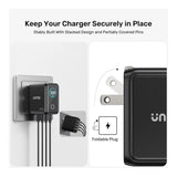 Unitek Rexo 100W 4-port GaN Charger with Smart Display P1131ABK-EU