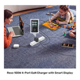 Unitek Rexo 100W 4-port GaN Charger with Smart Display P1131ABK-EU