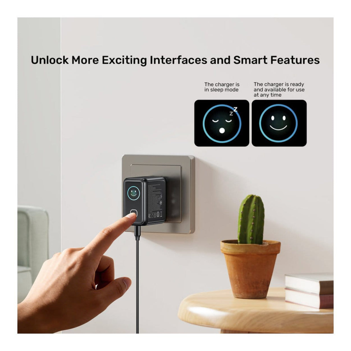 Unitek Rexo 140W 4-port GaN Charger with Smart Display P1132ABK-EU