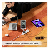 Unitek Rexo 140W 4-port GaN Charger with Smart Display P1132ABK-EU