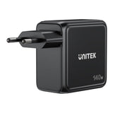 Unitek Rexo 140W 4-port GaN Charger with Smart Display P1132ABK-EU