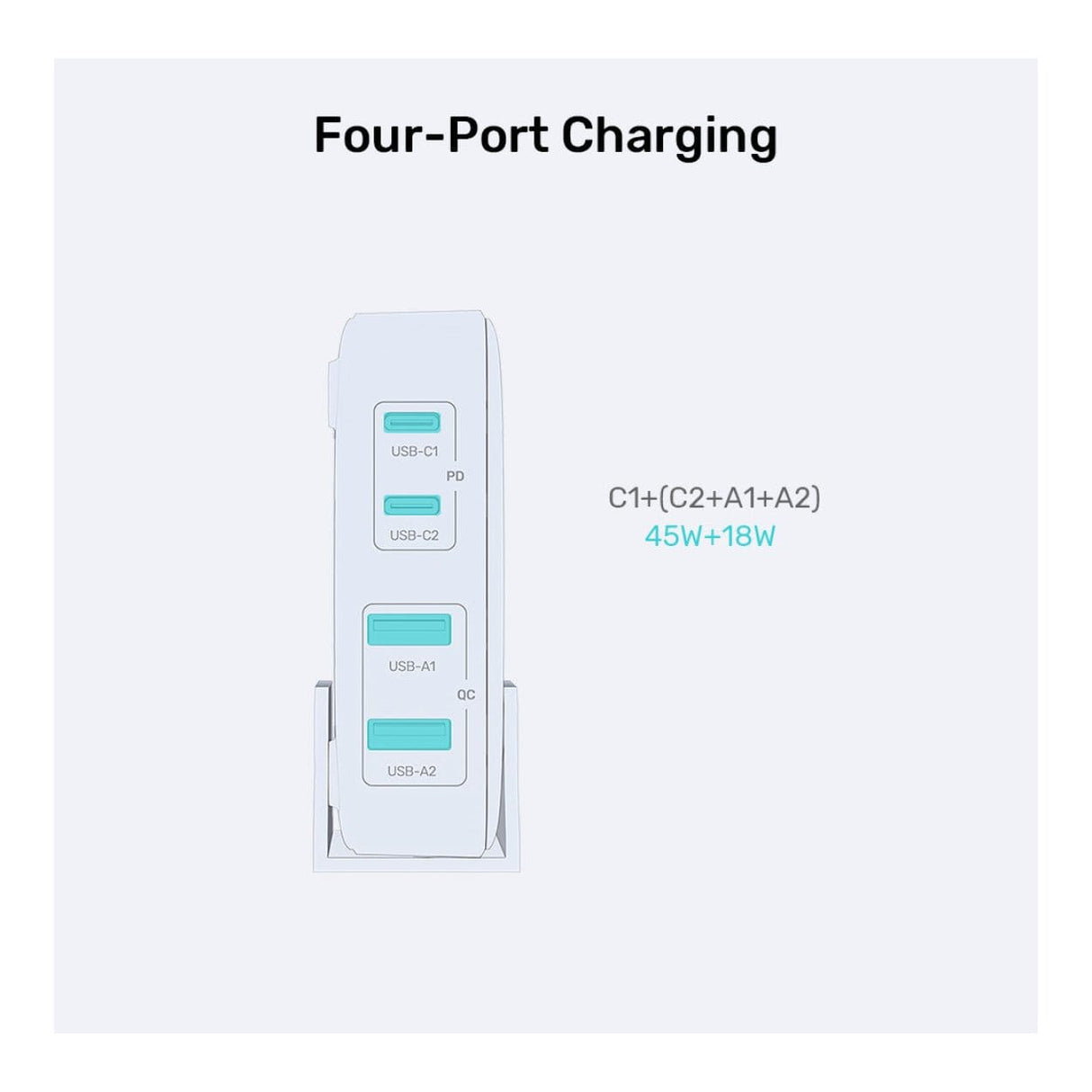 Unitek 70W Desktop GaN Charging Station P1228ABK01-UK