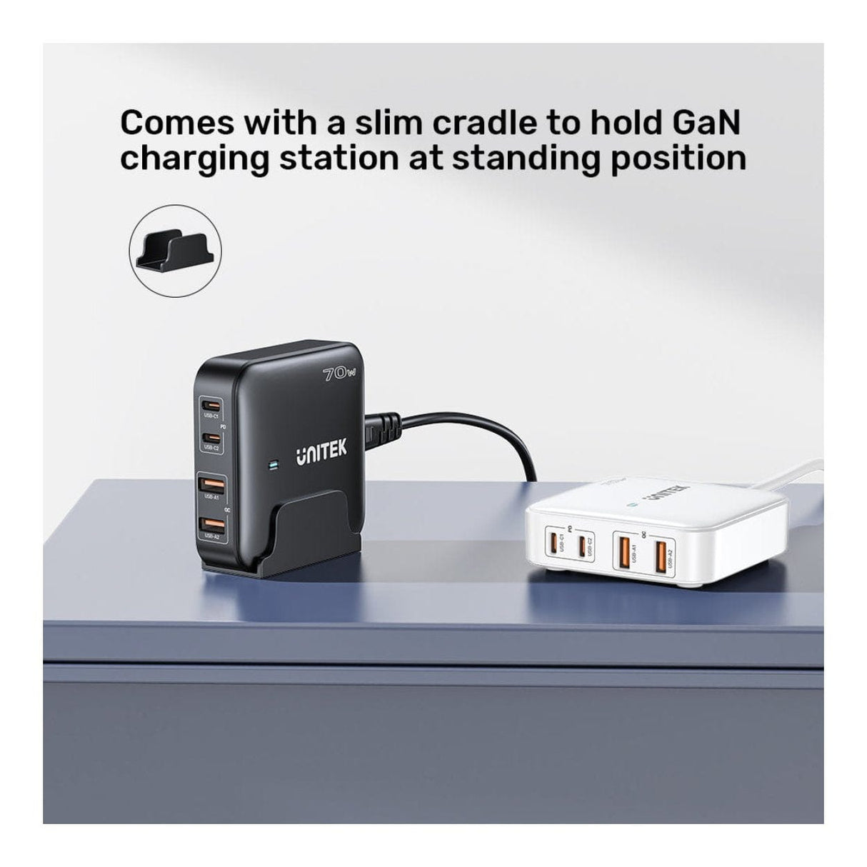 Unitek 70W Desktop GaN Charging Station P1228ABK01-UK