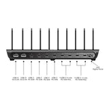 Unitek uCharge 10-port 240W USB Smart Charging Station P1230CBK01-UK