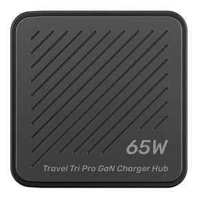 Unitek Travel Tri Pro 65W Dual-Port GaN Wall Charger with 4K HDMI Black P1242ABK-EU