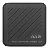 Unitek Travel Tri Pro 65W 3-in-1 GaN Charger Hub Black P1242ABK01