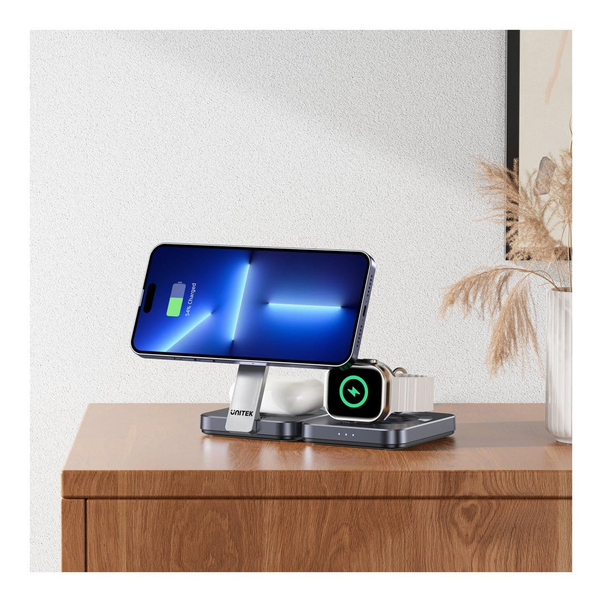 Unitek Qi2 Foldable 3-in-1 Charging Station P1300AGY01
