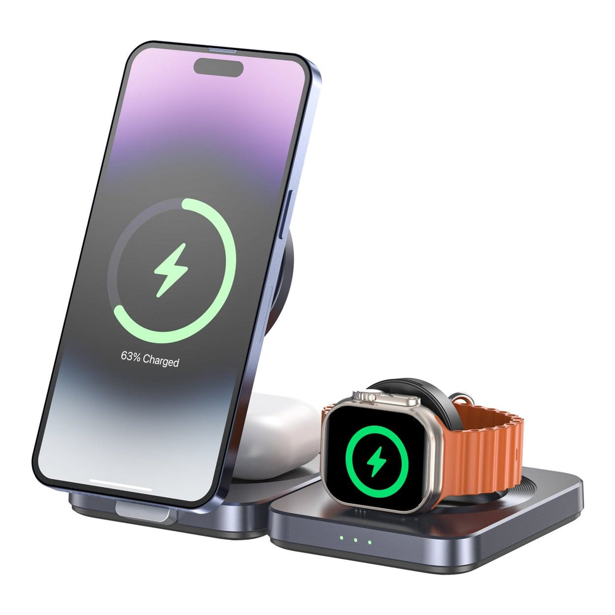 Unitek Qi2 Foldable 3-in-1 Charging Station P1300AGY01