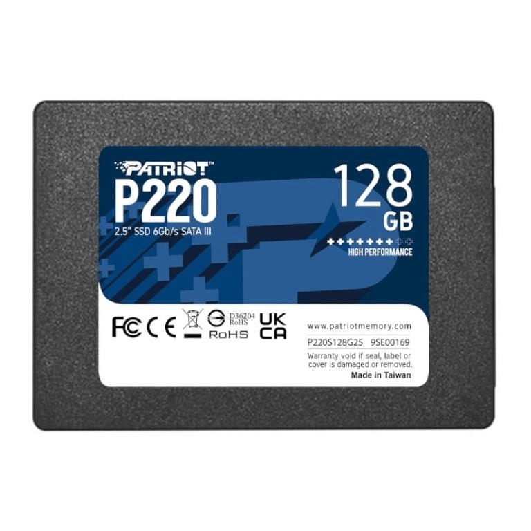 Patriot P220 2.5-inch 128GB SATA III Internal SSD P220S128G25