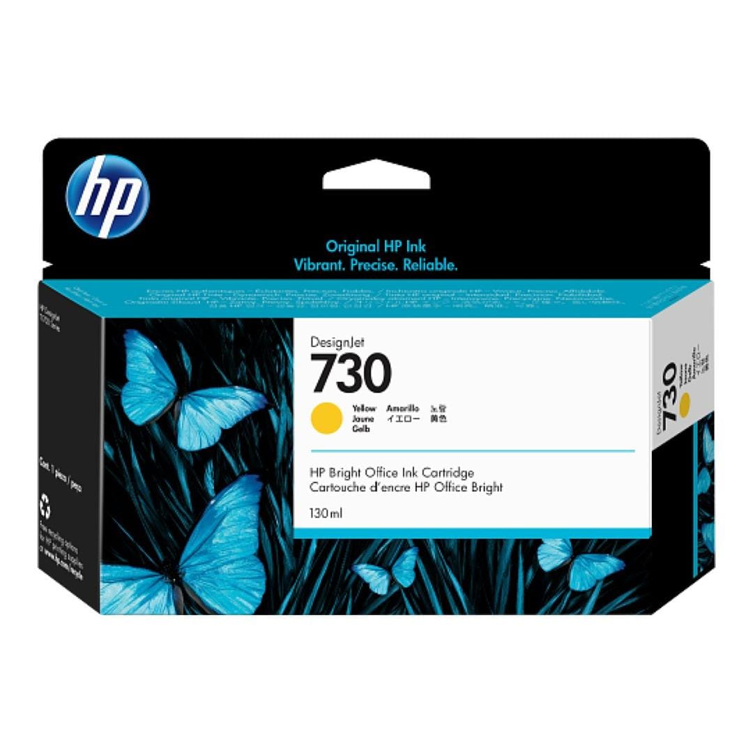 HP 730 DesignJet Yellow Standard Yield Ink Cartridge Original P2V64A Single-pack
