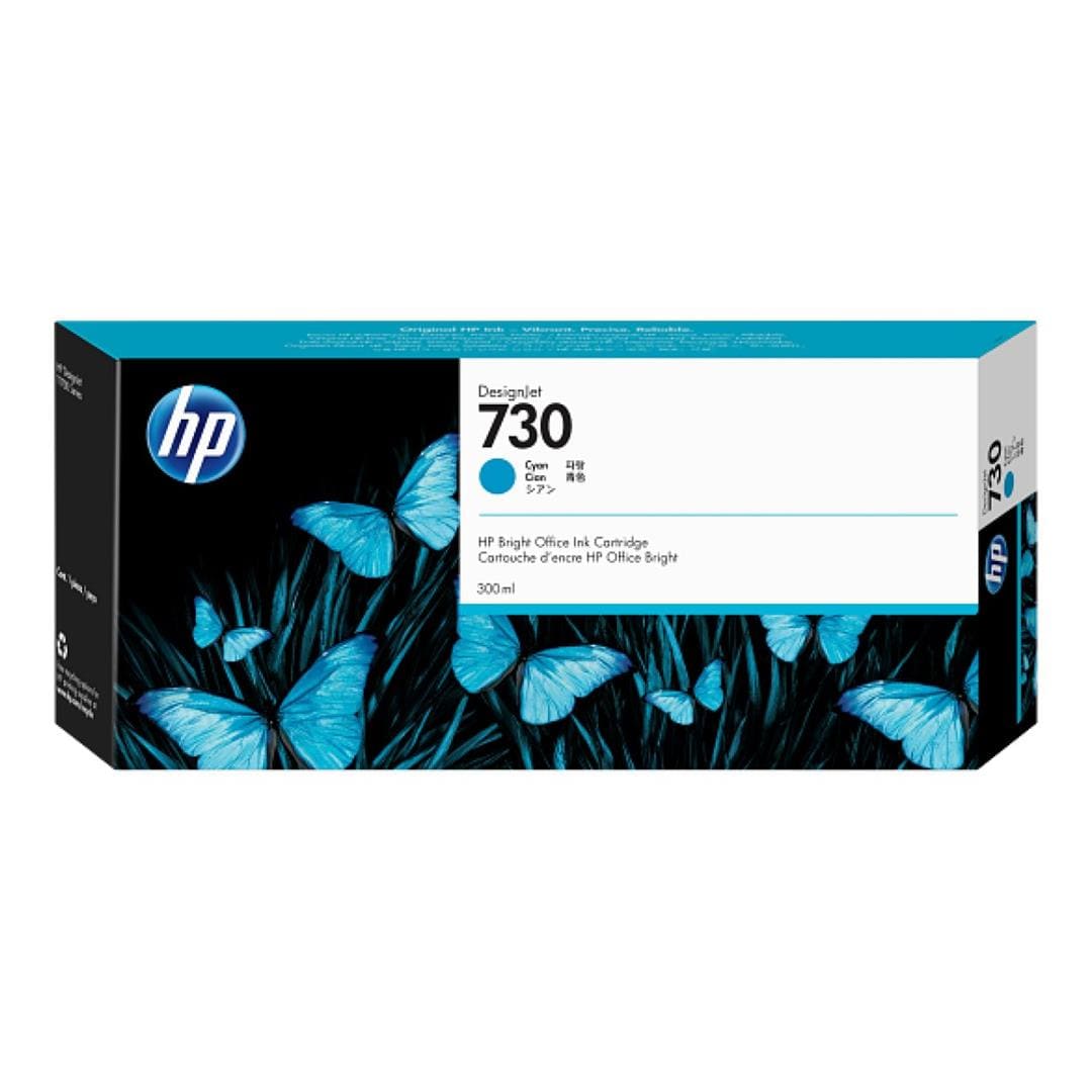 HP 730 DesignJet Cyan High Yield Ink Cartridge Original P2V68A Single-pack
