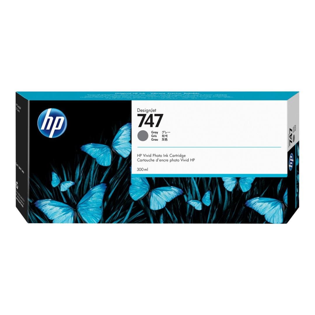 HP 747 DesignJet Grey Ink Cartridge Original P2V86A Single-pack