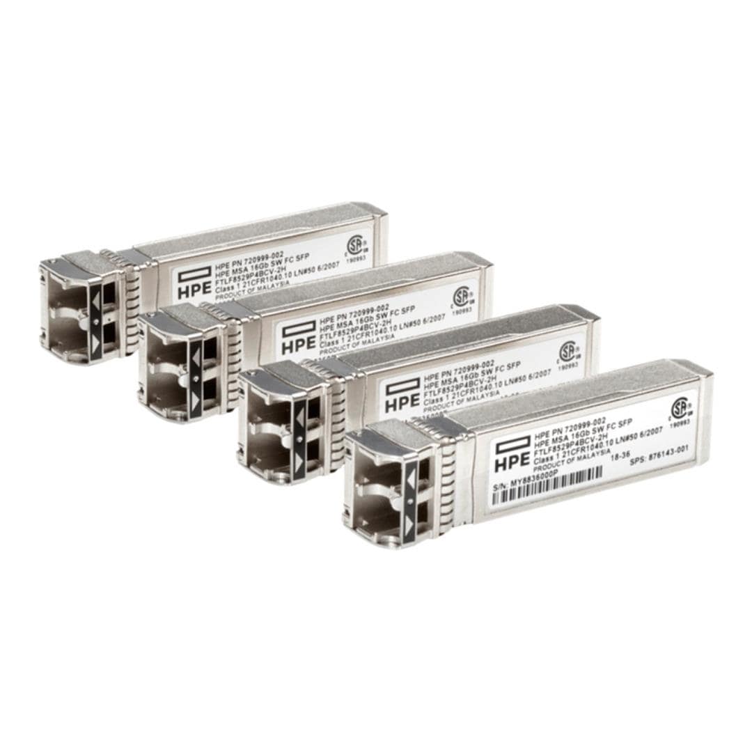 HPE MSA 10Gb SFP+ Short Range 4-pack iSCSI Transceiver Bundle P88920-B25