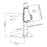 LinkQnet Bracket 7.9-10.5-inch Universal Anti-Theft Tablet Countertop Holder PAD21-03OPEN (Open Box)