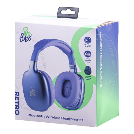 Pro Bass Retro Wireless Headphone Purple PB-2014-PR