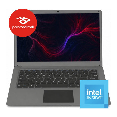 Packard Bell Aston N82 14.1-inch HD Laptop - Intel N100 512GB SSD 8GB RAM Win 11 Home Space Grey