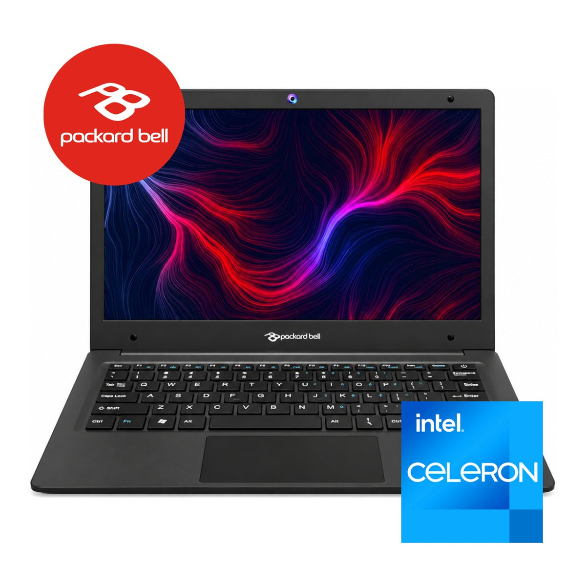 Packard Bell Mclaren C 11.6-inch HD Laptop - Intel Celeron N4020 128GB eMMC 4GB RAM Win 11 Home Black