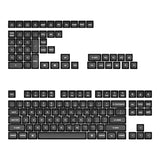 Keychron Double Shot KSA PBT Full Keycap Set - White On Black PBT-03