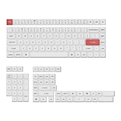 Keychron Double Shot PBT OSA Full Keycap Set - Black White PBT-57