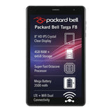 Packard Bell Targa F8 8-inch HD Tablet - Unisoc T606 64GB ROM 4GB RAM LTE Android 15 Space Grey