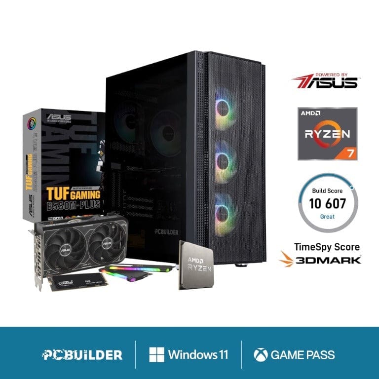 PCBuilder COMMANDER Gaming Desktop PC - AMD Ryzen 7 5700X3D 2TB