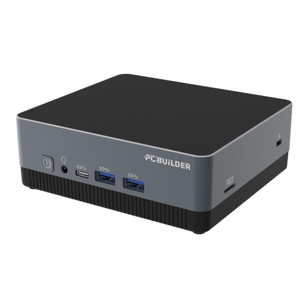 PCBuilder CUBE Mini Desktop PC - Intel N100 512GB SSD 8GB RAM Win 11 Home