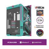 PCBuilder ASUS X MIKU Gaming Desktop PC - AMD Ryzen 7 9800X3D 2TB SSD 32GB RAM RTX 5080 Win 11 Home